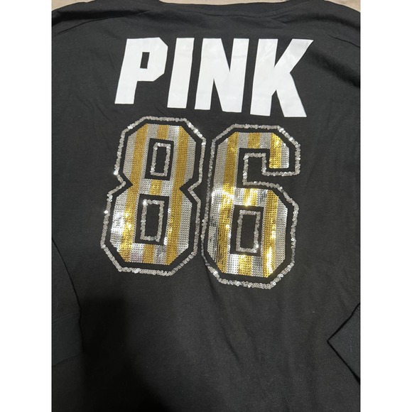 PINK Black long sleeve shirt size Large - Picture 5 of 6